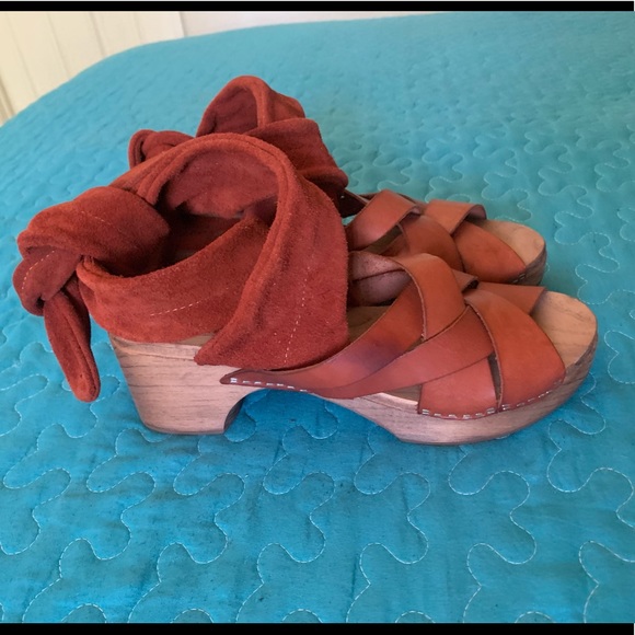 🇪🇸Free People Made in Spain - Burnt Orange Leather Sandals - Picture 3 of 11